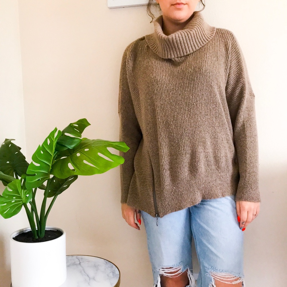 Beige turtle neck sweater